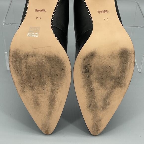 Coach Women’s Samantha Leather Pointed Pumps Black Size 7.5B - Picture 10 of 10
